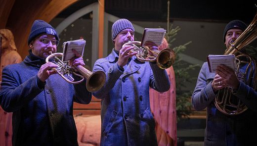 Weisenbläser beim Dorfadvent in Filzmoos