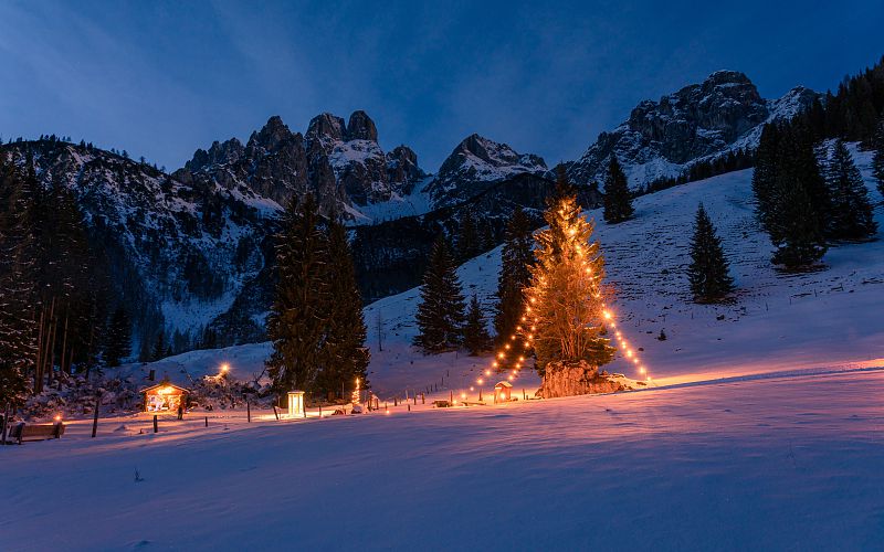 Winterweg im Advent in Filzmoos