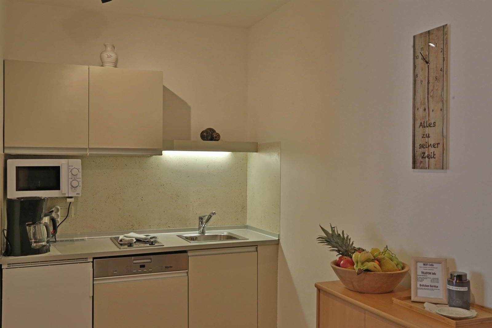 Küche im Appartement Zirbenherz